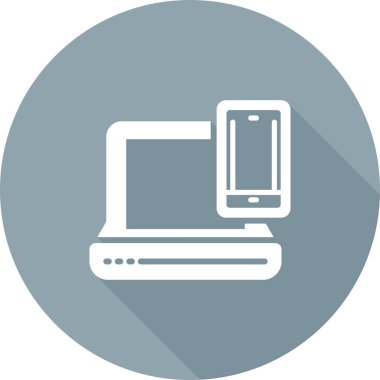 dizüstü bilgisayar simgesi, vektör illüstrasyonu basit tasarım