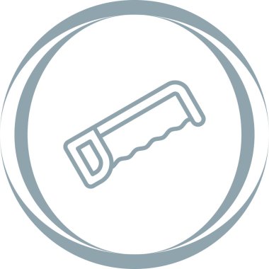 Demir testeresi. Web simgesi basit illüstrasyon