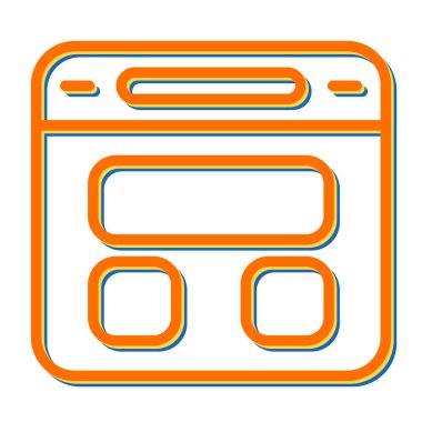 Web tarayıcı simgesi, vektör illüstrasyonu basit tasarım