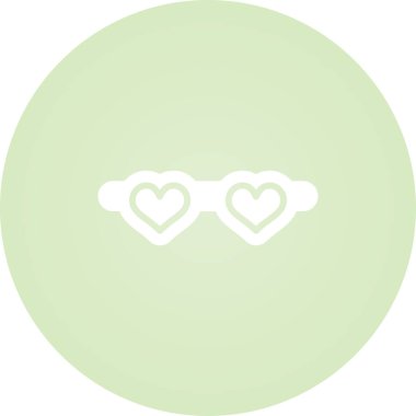 Gözlük Simgesi Vektör Tasarım Şablonu Moda Biçimi