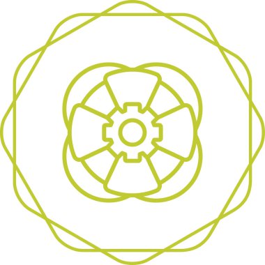 Yaşam Halkası. Web simgesi basit illüstrasyon