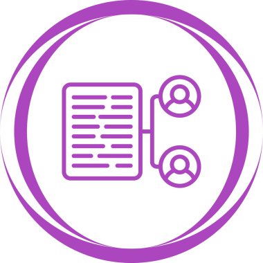 Belge İşbirliği simgesi, vektör illüstrasyonu basit tasarım