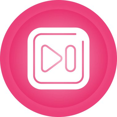 Sonraki Parça Meydanı Simgesi, basit vektör illüstrasyonu 