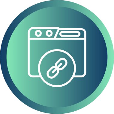 Hiper bağlantı zinciri sembolü. Vektör illüstrasyonu