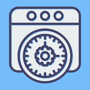 Web Tarayıcı Web simgesi, basit illüstrasyon 