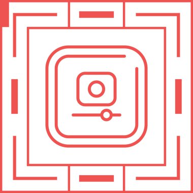 Video Kaydı Kare Vektör İllüstrasyonu