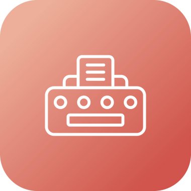 Yazıcı. Web simgesi basit tasarım