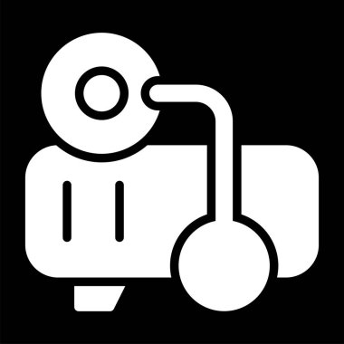 Vektör illüstrasyonu, Hava kompresörü simgesi element arkaplanı          