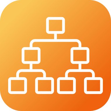 Karar ağaçları. Web simgesi basit illüstrasyon