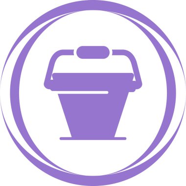 Kova. Web simgesi basit illüstrasyon