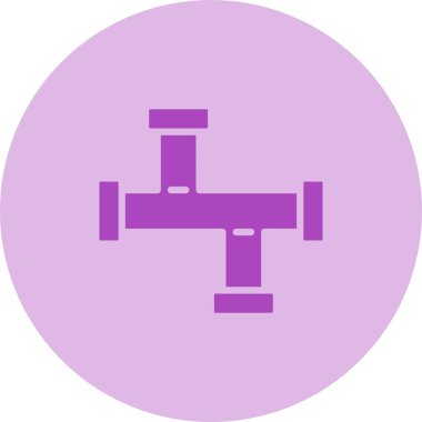 Kanal Borusu ikon vektör illüstrasyonu