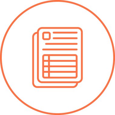 Hesap tablosu simgesi, basit vektör illüstrasyonu