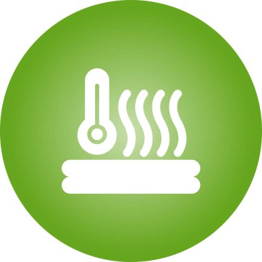 Isı vektör simgesi. Termal sıcak koku sembolü. Ateş dumanı simgesi