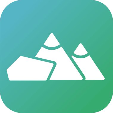 dağlar web simgesi, vektör çizim 