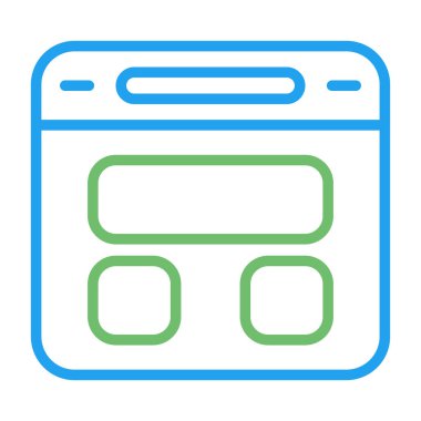 Web tarayıcı simgesi, vektör illüstrasyonu basit tasarım