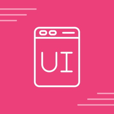 Kullanıcı Arayüzü Tasarım simgesi, logo şablonu, vektör illüstrasyonu