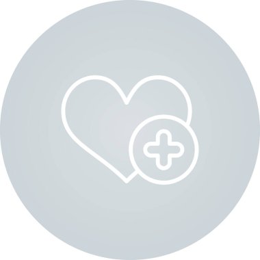 çapraz simge vektör illüstrasyonlu kalp 