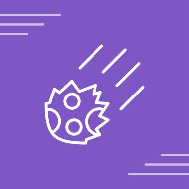 Meteor simgesi. Sosyal medya, uygulama ve web tasarımı için basit vektör sembolü.  