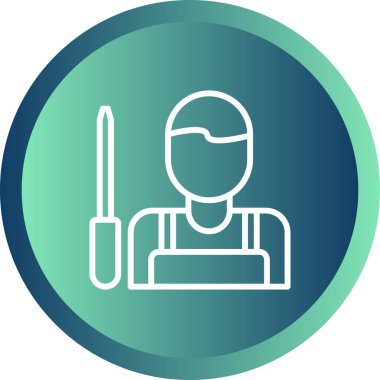 Handyman simgesinin vektör illüstrasyonu 
