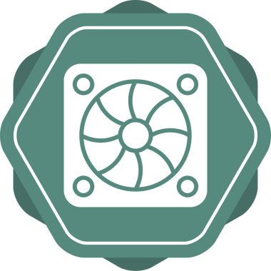 Soğutma hayran simgesi, vektör illüstrasyonu