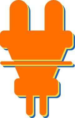 elektrik prizi simgesi. Web illüstrasyonu