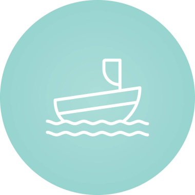 Tekne. Web simgesi basit illüstrasyon