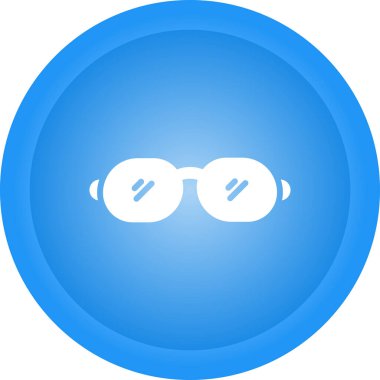 Gözlük Simgesi Vektör Tasarım Şablonu Moda Biçimi