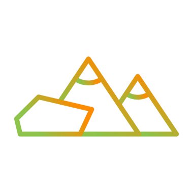 dağlar web simgesi, vektör çizim 