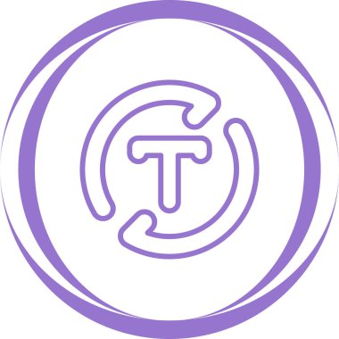 Bir harf simgesinin vektör illüstrasyonu 