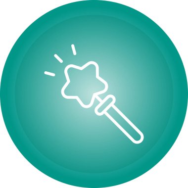 Sihirli Değnek Modern simgesinin vektör çizimi     