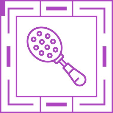 Slotted Spoon simgesi tasarımı. vektör illüstrasyonu.