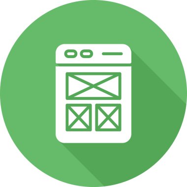 Web sitesi tel kafes. Açılış sayfası satırı simgesi. Web sayfası kullanıcı arabirimini tarayıcı penceresinde