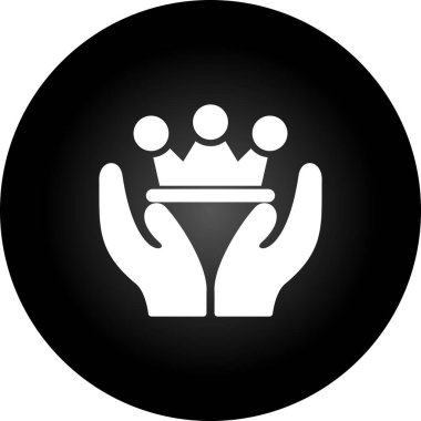 Taç. Web simgesi basit illüstrasyon