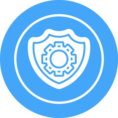 Bir kalkan simgesinin vektör illüstrasyonu