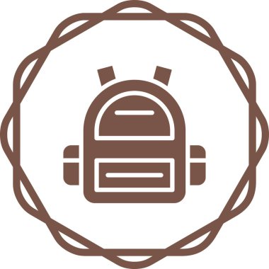 sırt çantası simgesi web basit illüstrasyon