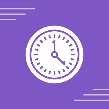 Saat. Web simgesi basit illüstrasyon 