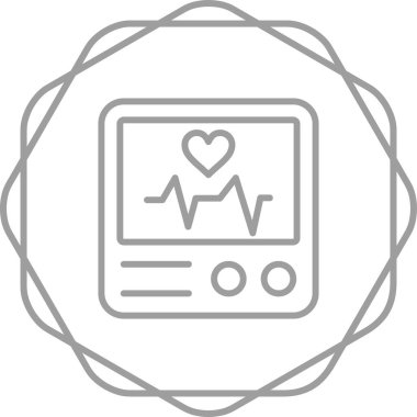 Kalp Atışı İzleyici web simgesi, basit vektör illüstrasyonu 