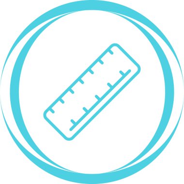 cetvel web simgesi basit illüstrasyon