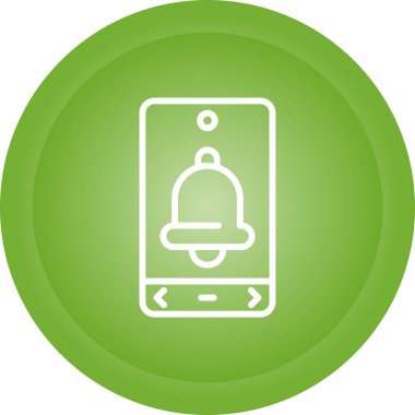 Bilgilendirme zili. Web simgesi basit illüstrasyon