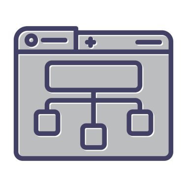 Site Harita simgesi, vektör illüstrasyonu basit tasarım