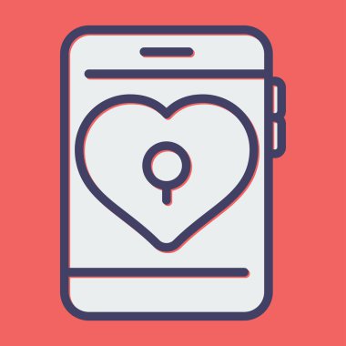 akıllı telefon simgesi, vektör illüstrasyonu basit tasarım