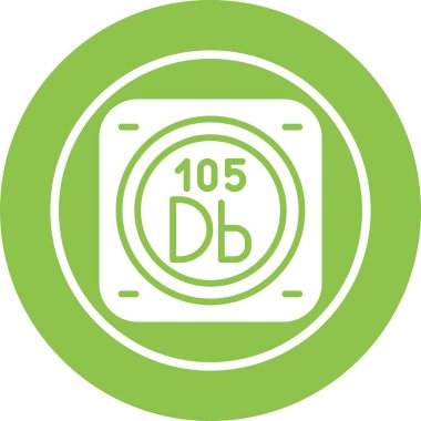 Kimyasal Element Web simgesi vektör çizimi