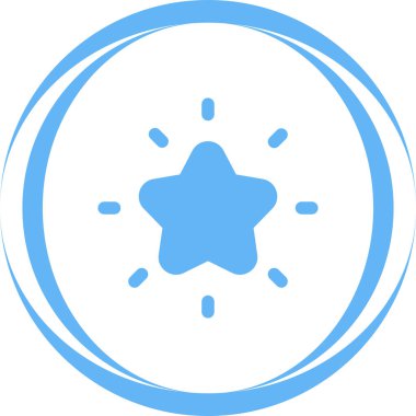 parlayan yıldız simgesi vektör illüstrasyonu 