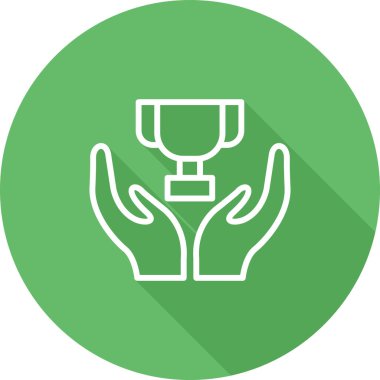 Kupa. Web simgesi basit illüstrasyon