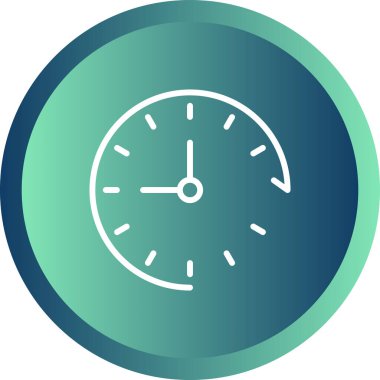 Saat simgesi vektör illüstrasyonu