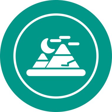 dağlar web simgesi, vektör çizim 