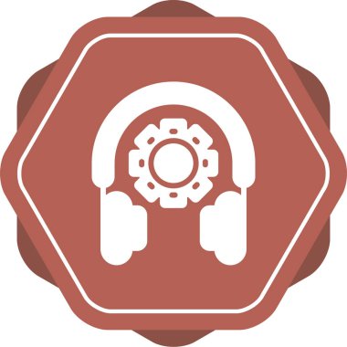 Kulaklık. vektör simgesi basit resimleme         