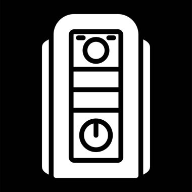 İşlemci kulesi. Web simgesi basit illüstrasyon