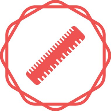 Düz cetvel simgesinin vektör çizimi 