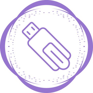 usb flash disk simgesinin vektör çizimi 